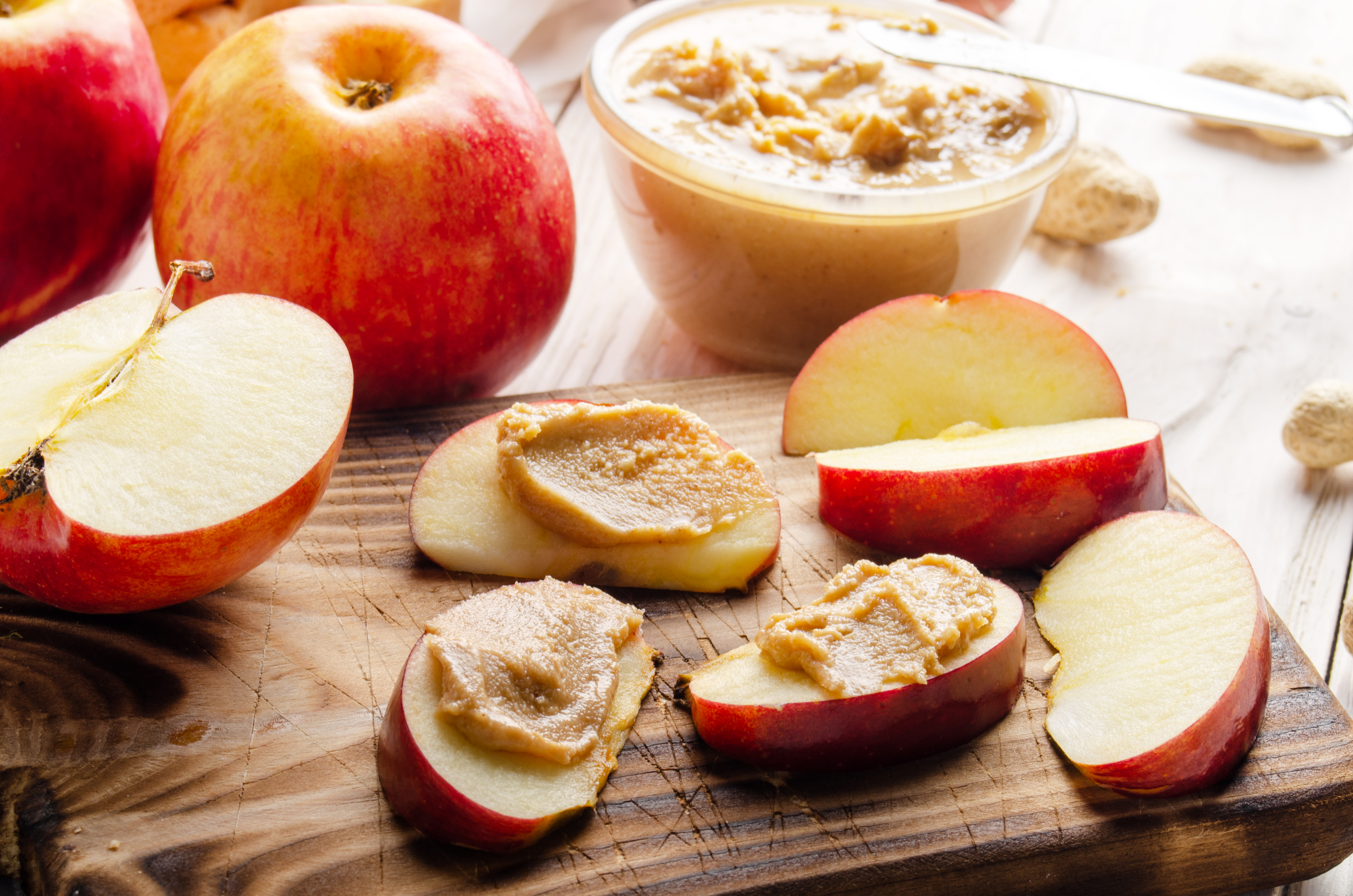 Apple Slices with Hummus