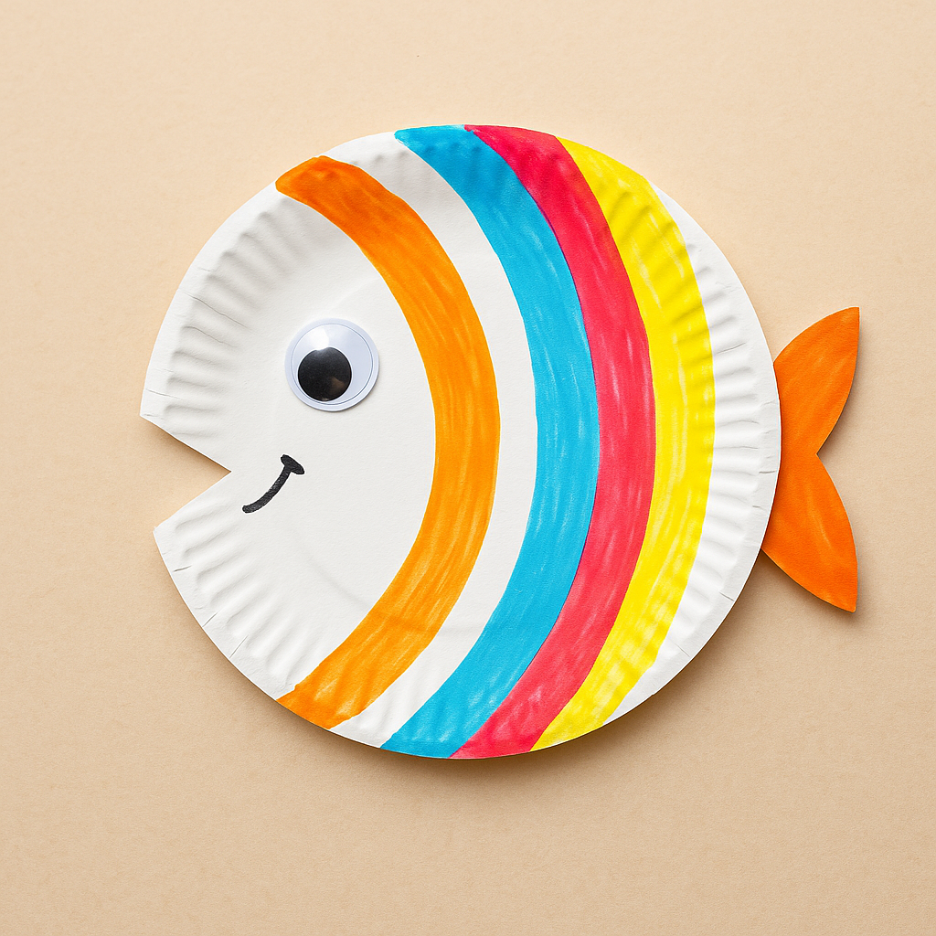 Paper plate fish craft